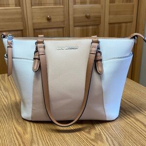 Dana Buchman “Cherry Tote” Neutral Three-Tone Satchel